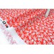 Tissu américain petite tête de mort sur fond rouge coraille x 50cm 