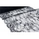 Tissu dentelle haute couture fluide couleur noir largeur 28cm x 1 mètre 