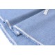 Tissu coton extra doux tissé teint gris couleur bleuté chiné x 50cm 