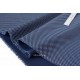 Tissu popeline coton petits motifs géométrique fond bleu marine foncé x50cm 