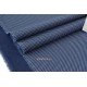 Tissu popeline coton petits motifs géométrique fond bleu marine foncé x50cm 