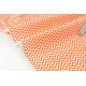 Tissu américain chevron zig zag couleur orange blanc x 50cm 