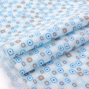 Tissu velours milleraies extra doux géométrique sur fond bleu pâle x 50cm 