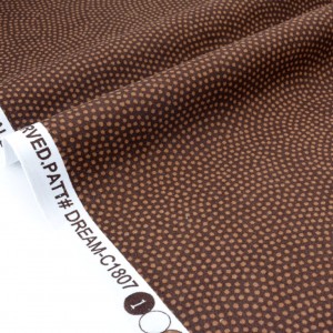 Tissu américain style japonais vague chocolat ton sur ton x 50cm 