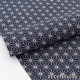 Tissu japonais coton imprimé étoiles asanoha noir x 50cm 