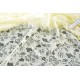 Tissu dentelle fine fluide fleuri jaune pâle coupon 150x140cm 