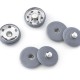 Lot de 4 boutons de pression recouvert 2.3cm à coudre couleur gris 