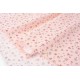 Tissu chevron coton soyeux fluide étoiles fond rose pale x 50cm 
