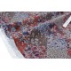 Tissu coton doux peau de pêche fleuri sur fond gris x 50cm 
