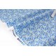 Tissu japonais SEVENBERRY popeline coton fleuri couleur bleu x50cm 