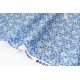 Tissu japonais SEVENBERRY popeline coton fleuri couleur bleu x50cm 
