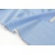 Tissu batiste de coton soyeux fluide tissé teint rayures bleu blanc x 50cm 