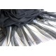 Tulle souple et légère polyester noir x 50cm