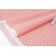 Tissu américain pois blanc sur fond rose x 50cm 
