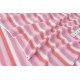 Tissu jersey fluide rayures argenté rose blanc x50cm 