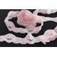 Bord en dentelle lingerie fluide extensible couleur rose 3.5cm x 1 mètre 