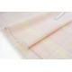 Tissu voile de coton carreaux tissés couleur vanille rosé x 10 cm 