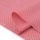 Tissu japonais SEVENBERRY popeline coton pois écru sur fond vieux rose x50cm 