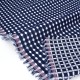 Tissu coton extra doux réversible tissé teint pois géométrique x 50cm 