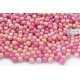 Lot de 50 grosse perles en plastique taille 1cm ton rose pour création 
