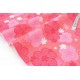 Tissu Japonais coton doux motif fleuri rose x 50cm 