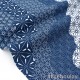 Tissu japonais coton traditionnel étoiles asanoha bleu écru x50cm 