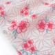 Tissu japonais coton gaufré fleur de cerisier étoiles asanoha x 50cm
