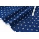 Tissu japonais coton motif traditionnel fond bleu chiné x 50cm 