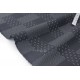 Tissu japonais coton doux géométrique vague Seigaiha  fond gris x 50cm 