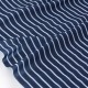 Tissu jersey polyester doux fluide rayure marine blanc x 50cm 