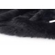 Coupon tissu 100x160cm fausse fourrure épais poil long noir
