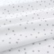 Tissu flanelle coton extra doux étoiles grises fond blanc x50cm 