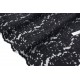 Tissu broderie organza brodé festoné lourd noir x 50cm 