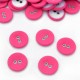 Lot de 5 boutons recouvert 2 trous rose taille 1.8cm 