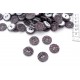 Lot de 5 boutons recouvert 2 trous chevron chocolat taille 1.8cm 