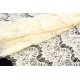 Tissu dentelle brodé haute couture festonné fluide vanille x 50cm 