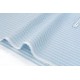 Tissu coton polyester gaufré bleu pâle x 50cm