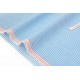 Tissu batiste de coton soyeux tissé teint rayures bleu blanc x 50cm 