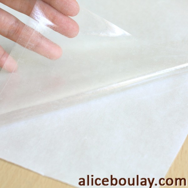 Colle thermocollant double faces avec papier extra fin à textile x
