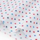 Tissu américain patchwork étoiles rouges bleues fond écru x 50cm 