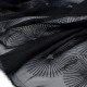 Tissu mousseline brodé fluide noir coupon 150x150cm 