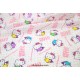 Tissu Japonais crêpon  Hello Kitty rose x 50cm