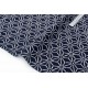 Tissu japonais patchwork coton raide étoiles asanoha couleur noir blanc x 50cm 