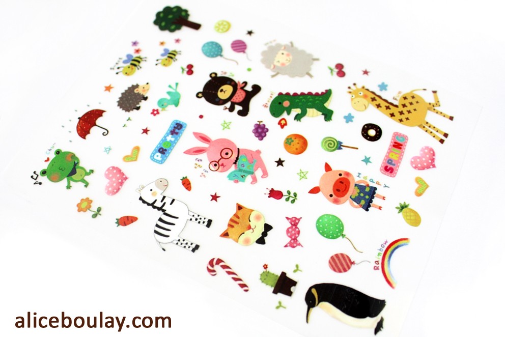 Transfert textile les animaux miniatures B