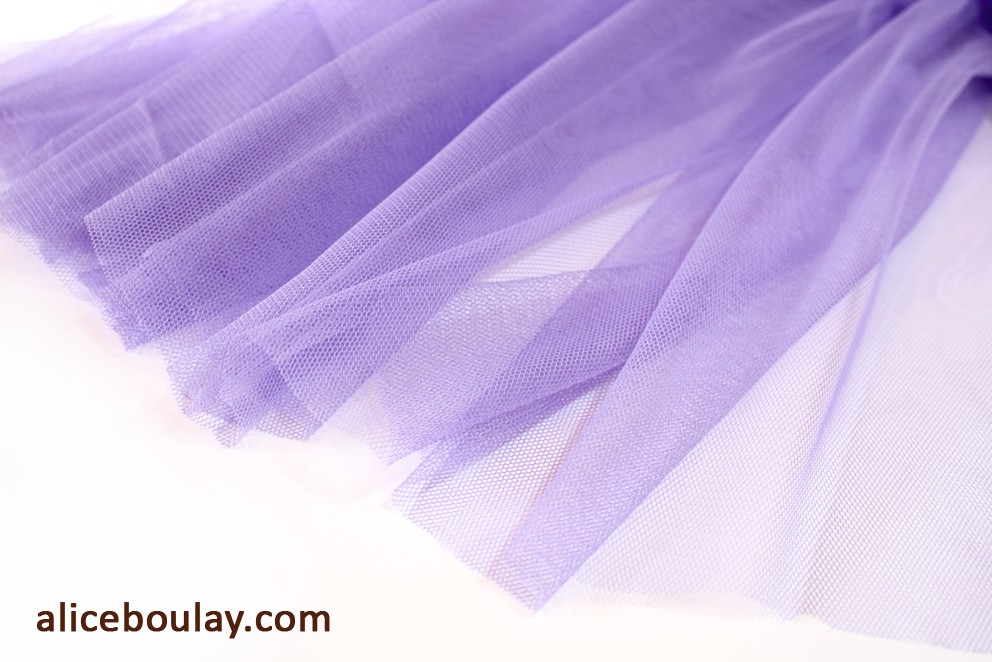 Tulle souple mauve polyester