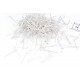 100 tiges clou à tête oeillet accessoire pour fabrication de Bijoux taille 23 x 0,3 mm argenté