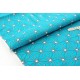 Tissu japonais coton doux étoiles asanoha turquoise x 50cm