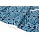 Tissu japonais coton doux vague bleu noir x 50cm 
