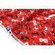 Tissu américain patchwork petits chiens fond rouge x 50cm 
