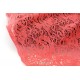 Tissu dentelle de coton rouge orangé x 50cm
